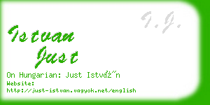 istvan just business card